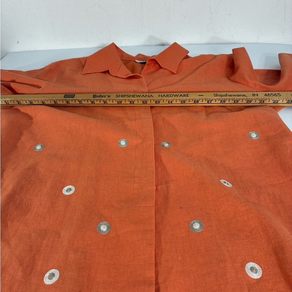 Richard Malcolm Linen Rayon Jacket blouse size 14 - Picture 6 of 10